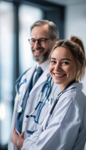 more happy employee,visiting a doctor or nurse