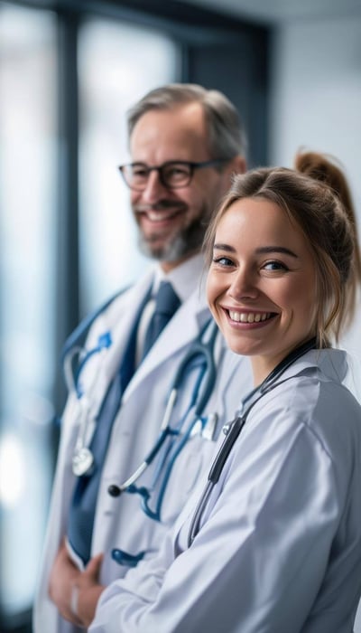 more happy employee,visiting a doctor or nurse